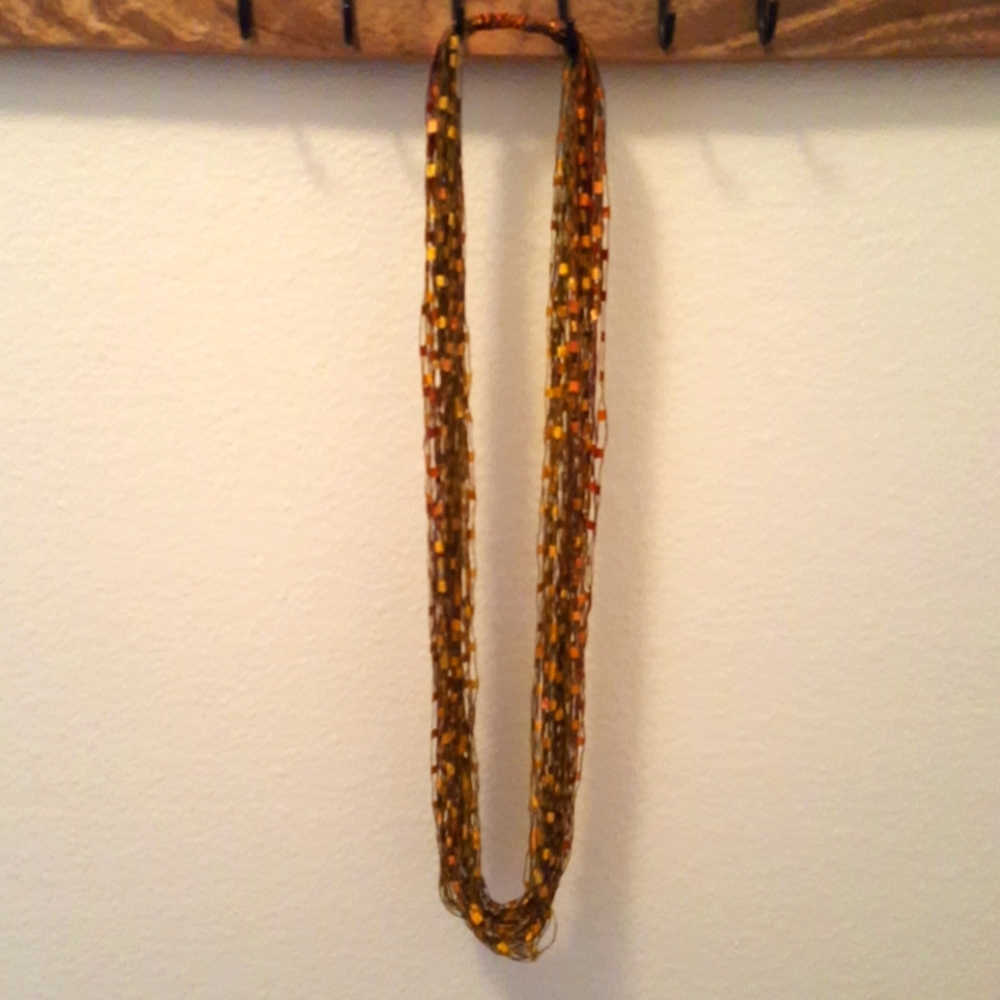 Cute little autumn colored rope necklace